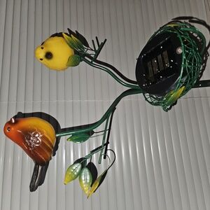 Charming Solar Powered Bird Stake Garden Ornament